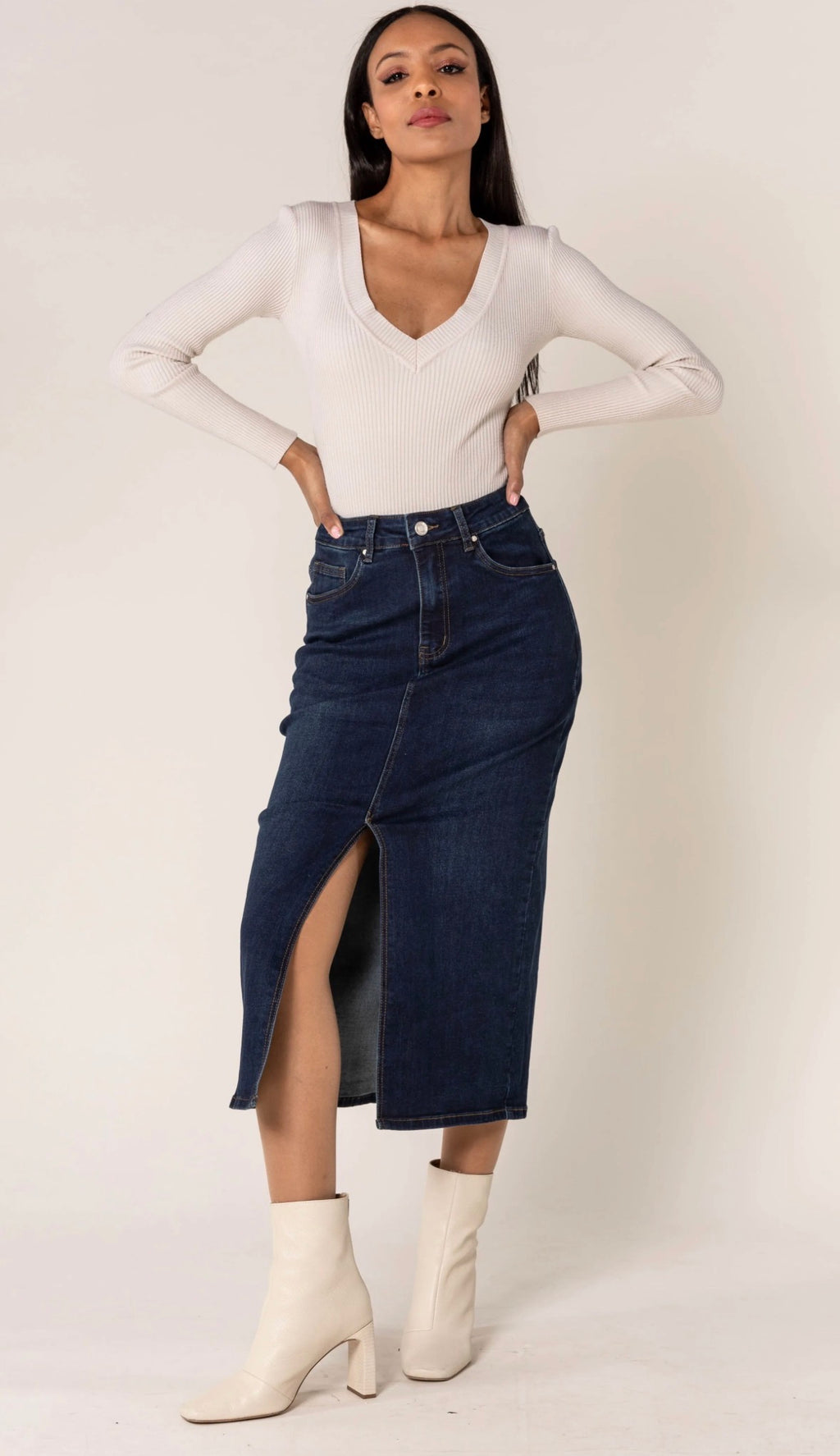 Jupe en jean Nina Carter P 215
