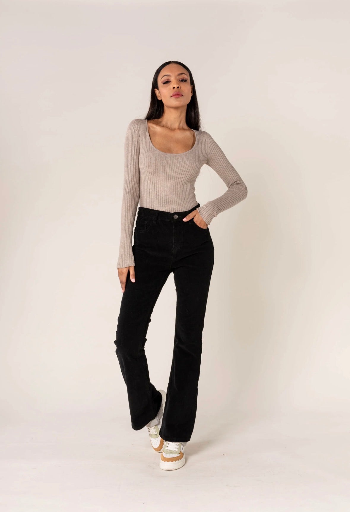 Pantalon Velours Côtelé Bootcut J 221