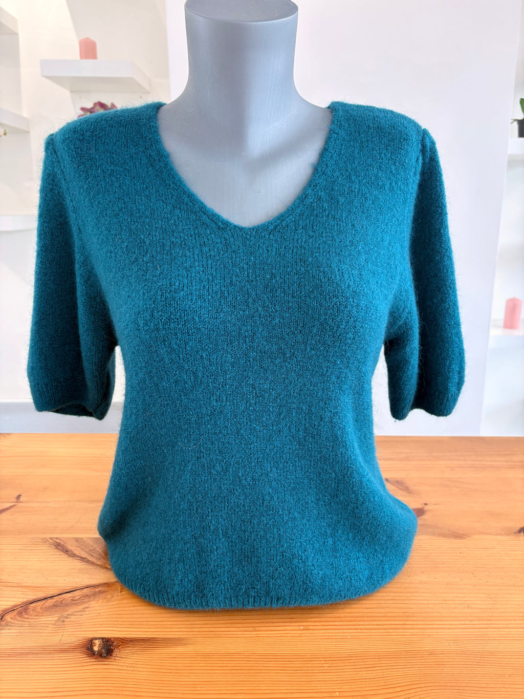 Pull Col en V Manches Courtes 10195