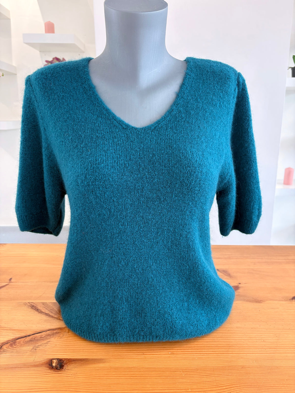 Pull Col en V Manches Courtes 10195