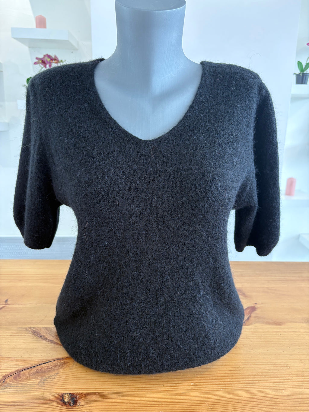 Pull Col en V Manches Courtes 10195