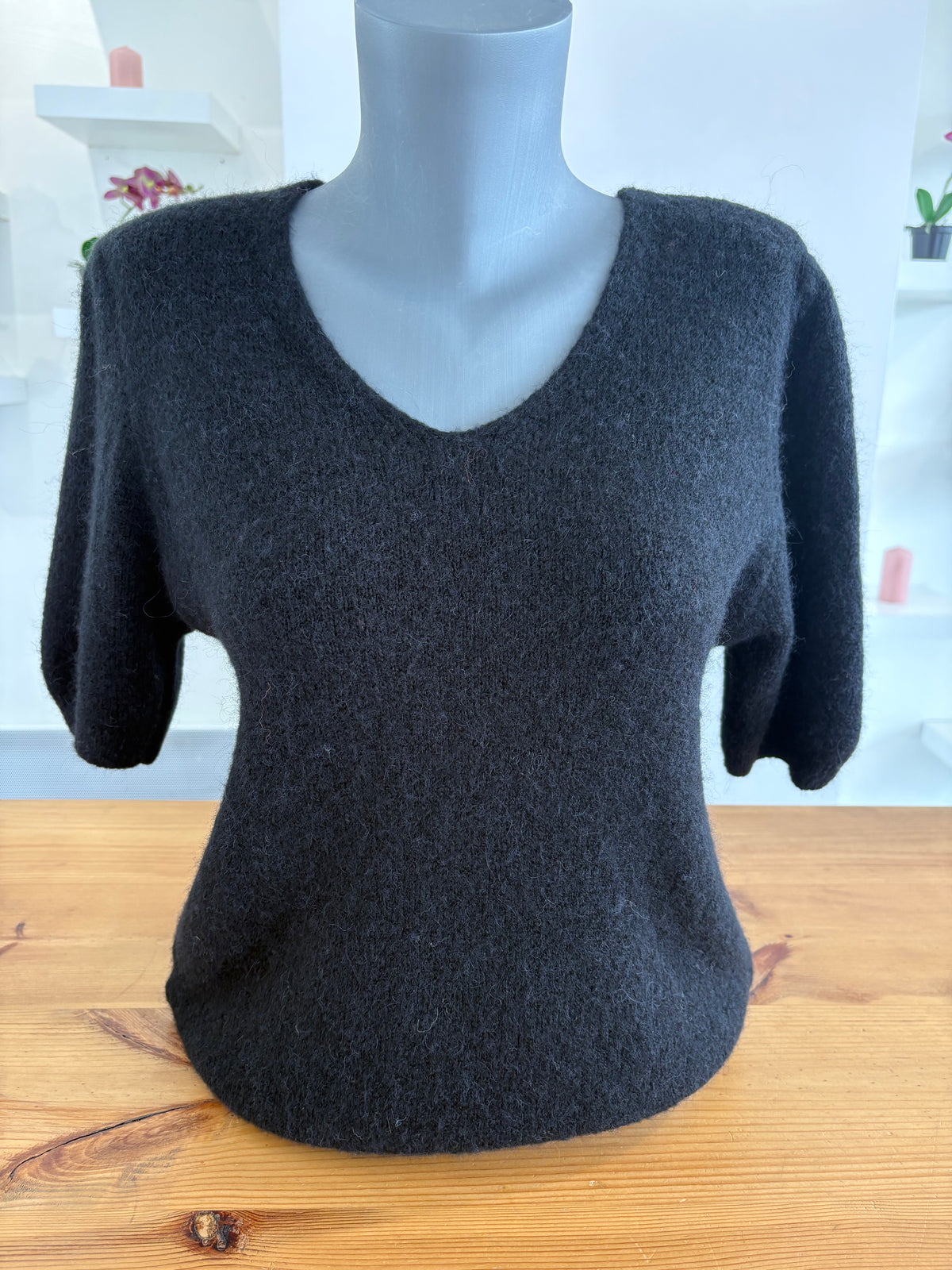 Pull Col en V Manches Courtes 10195